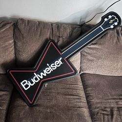 Budweiser Neo  Neon Guitar Beer Sign 
