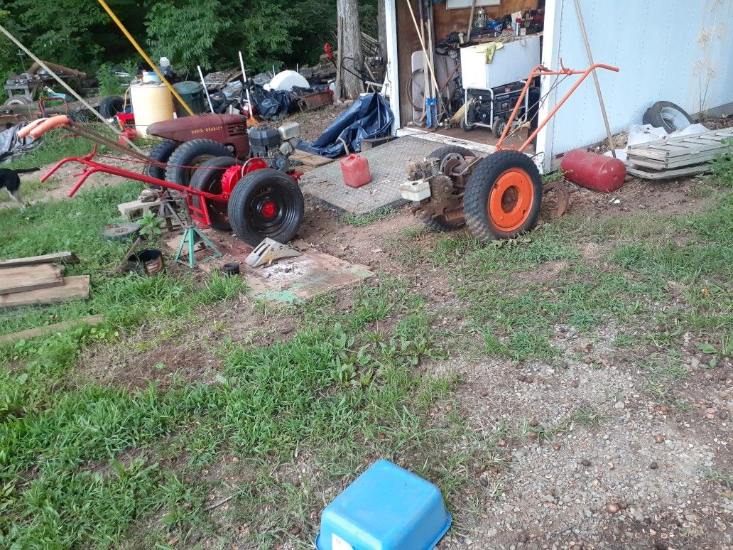 1940s 50s And A 1958 Super 575 David Bradley Twowheel Tractor Two Are