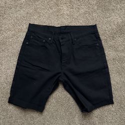 Levi’s black denim shorts 