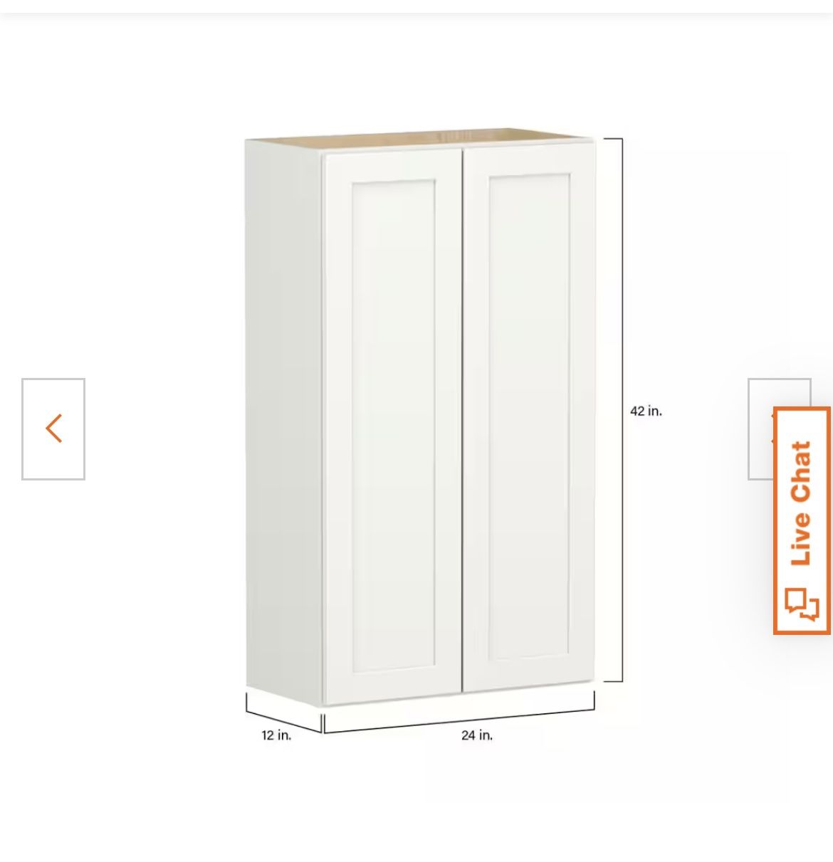 Wall Cabinet 24” Wide X 42” Tall.