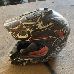 Fox v2 pilot motorcycle helmet.