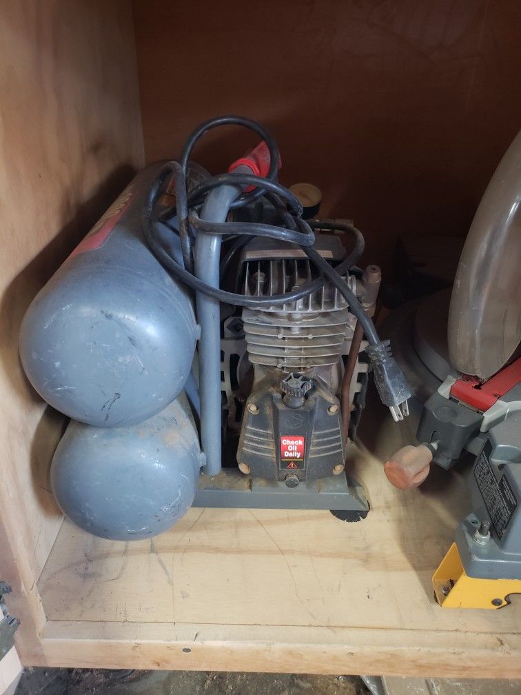 Air Compressor And 12" Miter Saw $275 For Both obo