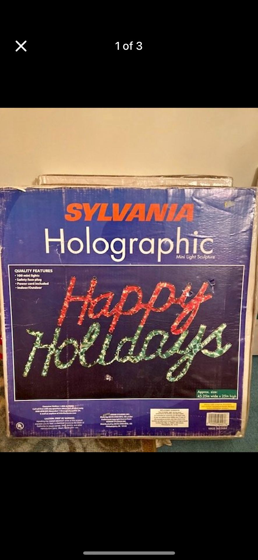 Vintage Holiday Lighted Sign
