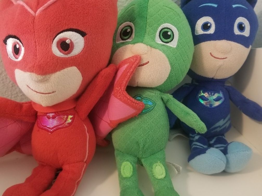 PJ Masks Plush Figures Catboy, Gekko And Owlette
