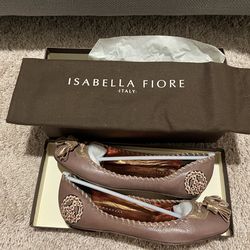 👟 Isabella Fiore “Lovely” Brown Leather Flat Shoes – Size 6