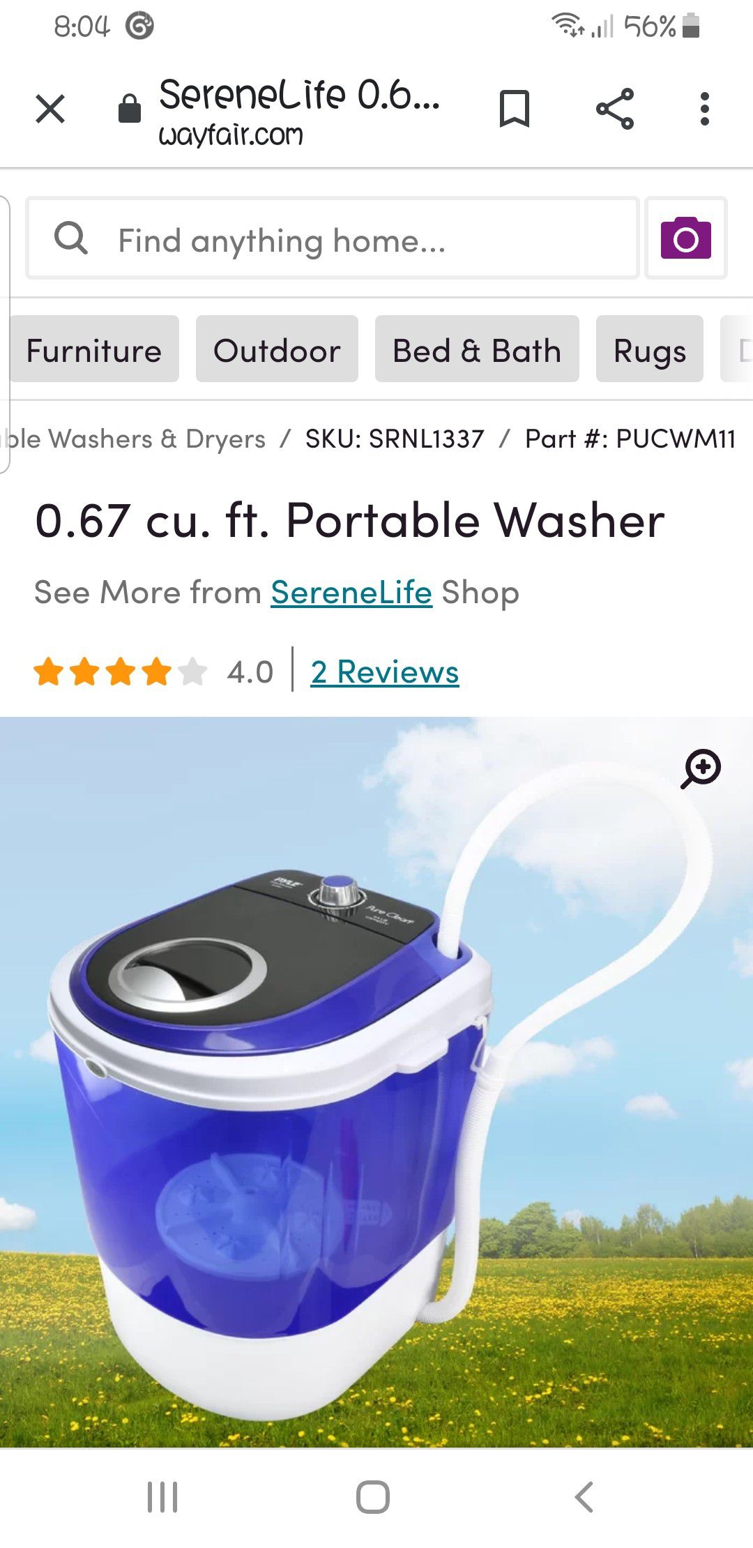 Portable washer machine for free