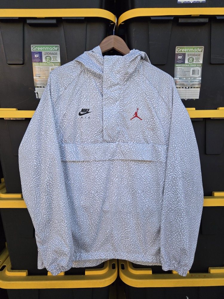 Rare Nike Air Jordan Windbreaker White Cement Jacket