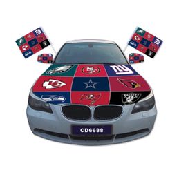 Pittsburgh Steelers car hood cover, and mirror said