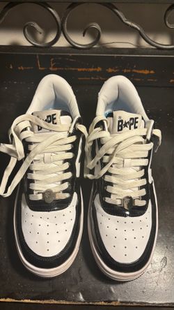 Black and white sneakers