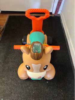 Fisher Price Walk Bounce & Ride Pony, Infant to Toddler Musical Walker and Ride-on Toy