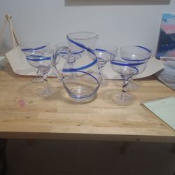 Margurita Glasses And Pitcher