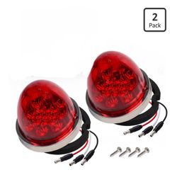 LED Watermelon Lights 17-LED Dual Function Marker Red 2-Pack 12V