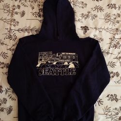 Vintage Seattle Public Market Women's Hoodie Size S