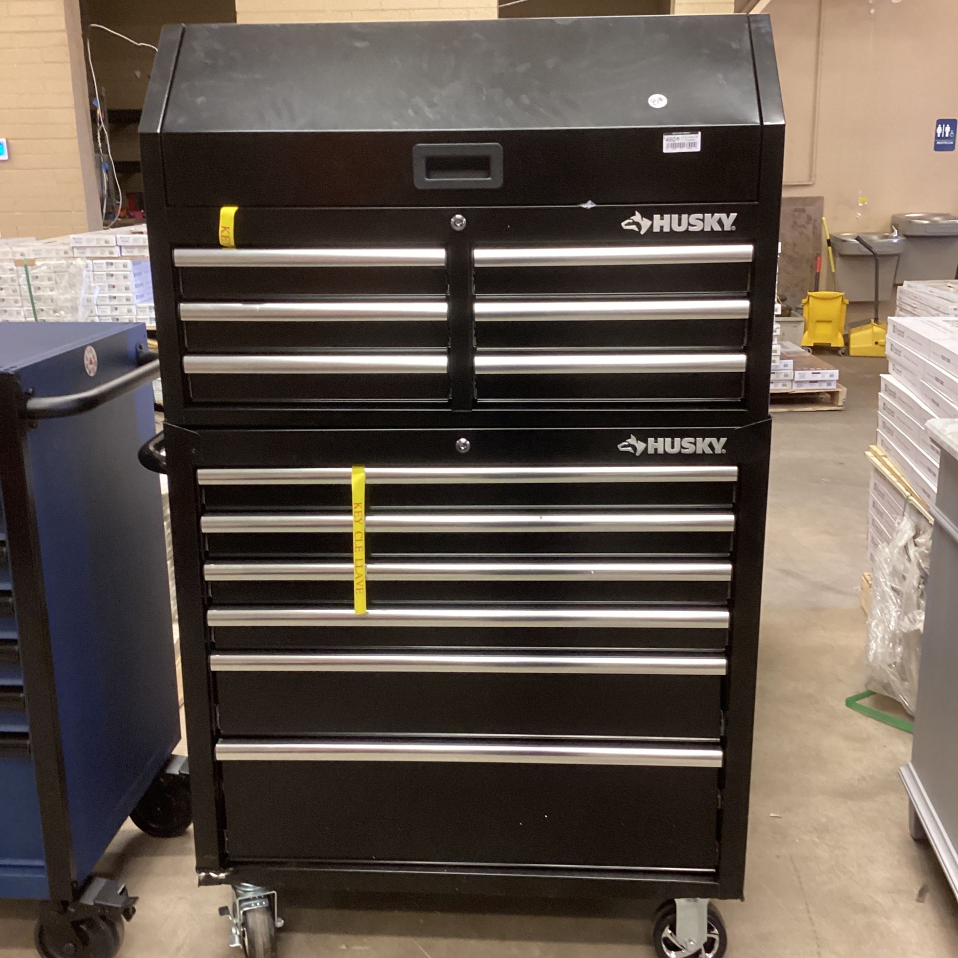 Husky 36 in. 12-Drawer Blue Tool Chest Combo