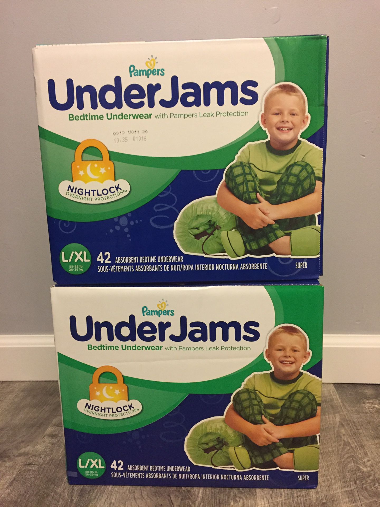 $36 for 2 box UnderJams by Pampers size L/XL/ pick up Gahanna