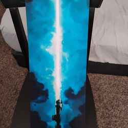 Blue Lightsaber Poster