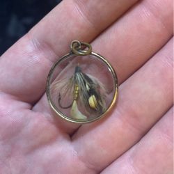 Antique Fly Fishing Lure Pendant 