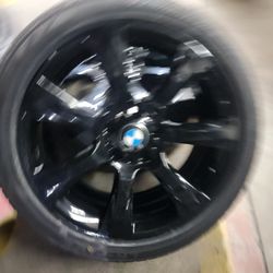 OEM 18" BMW 328i/428i 2012-2017 Glossy Black Wheels & New Tires 