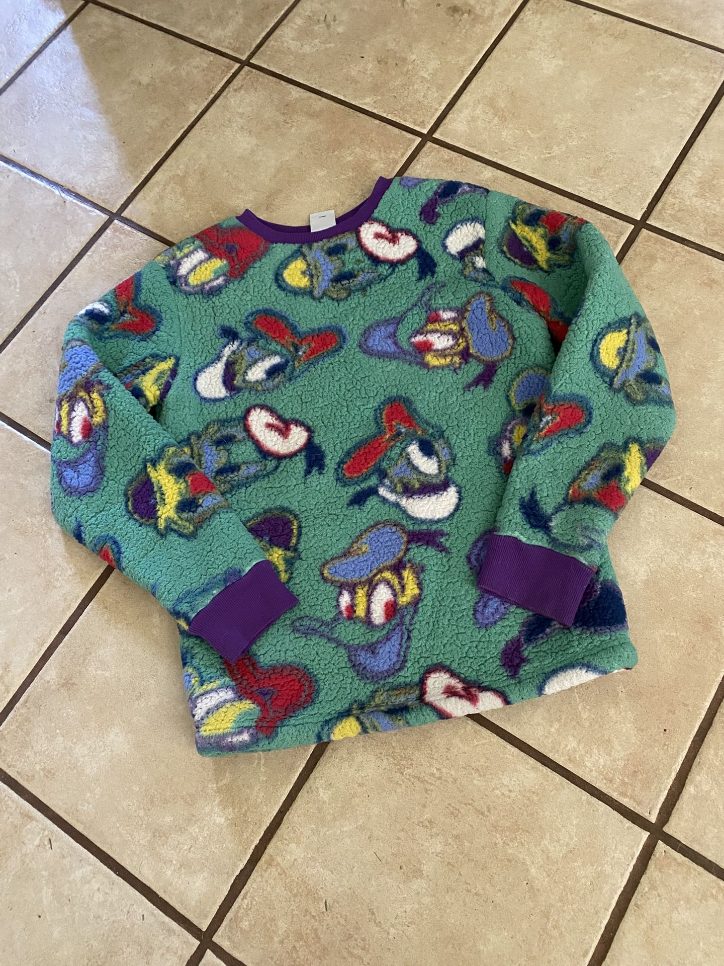 (N49) Disneys Donald Duck Sherpa Fleece Top Size XS