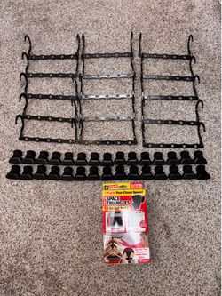 New No Box Ruby Space Triangles 30 Pack and 15 Hanger Organizers