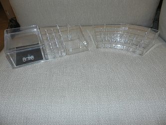 Pair of Acrylic Makeup Organizers