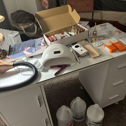Nail Table + Nail Supplies