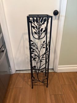 Vintage tall black plan stand