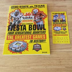Fiesta Bowl 1/5/2009 Ohio State Vs. Texas Game Day Program and Ticket Stub