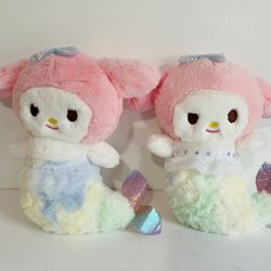 2 PCS  Girls Cute Mermaid plush stuff toys - Pink