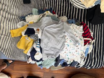 Bundle of baby boy clothes