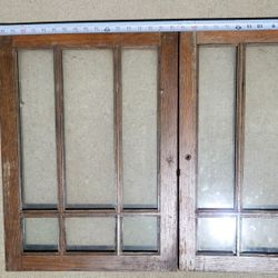 Old Oak Frame Glass Doors