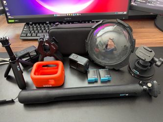 GoPro HERO9 Black Complete Adventure Bundle + Genuine GoPro Accessories + PolarPro Dome