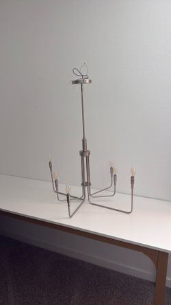 Satin Nickel Chandelier 6-light