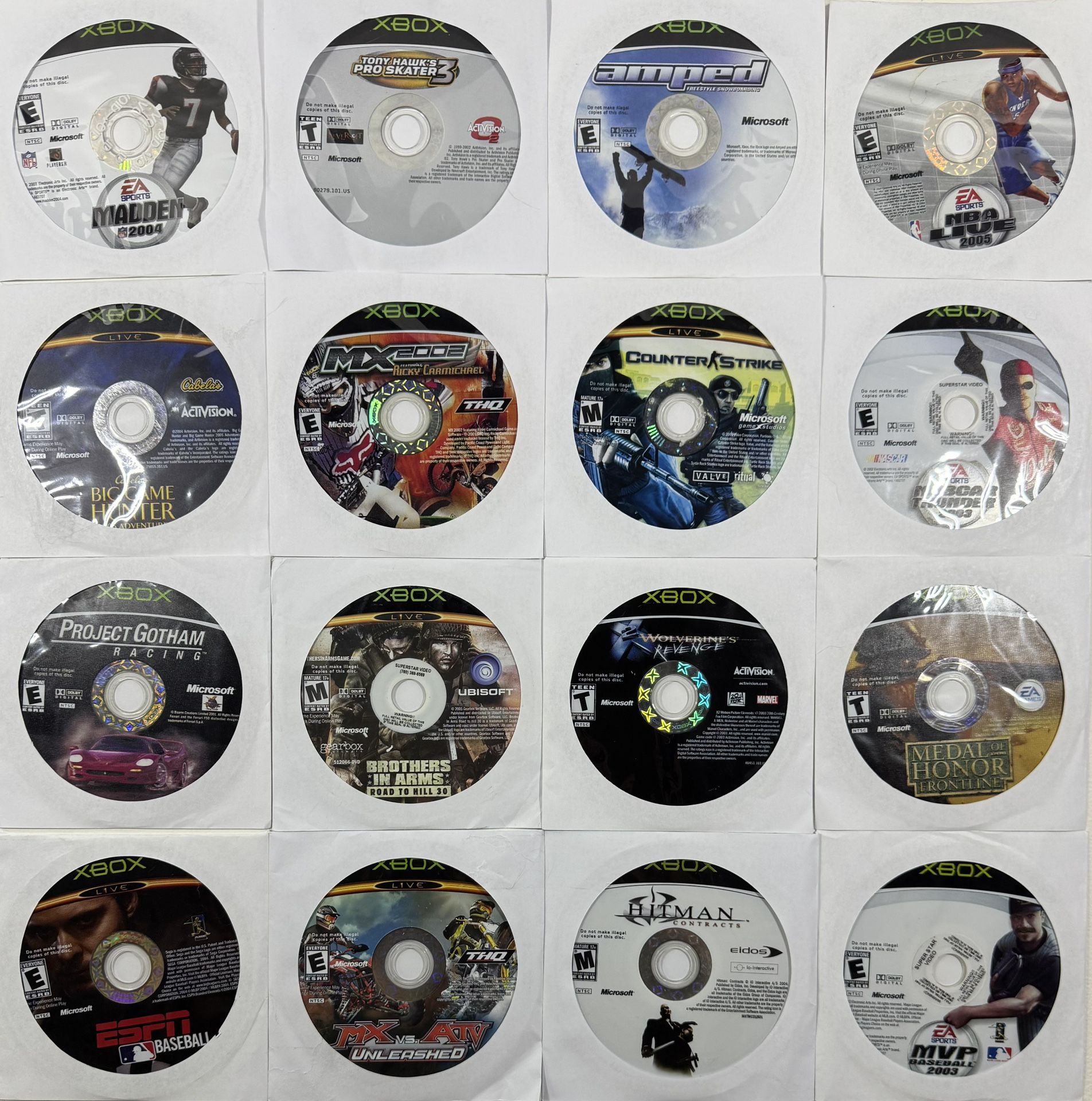 XBOX ORIGINAL LOOSE GAMES LOT