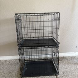 Black Wire Dog Crates w/ Tray