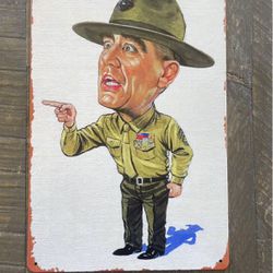 NEW - Gunnery Sgt. Ermey metal wall hanging - Full Metal Jacket