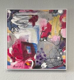 Brand-New Framed 31”×31” – Contemporary, Abstract Canvas Wall Art