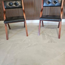 Leather Folding Chairs Vevor