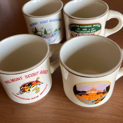Four Vintage B.S.A. Mugs
