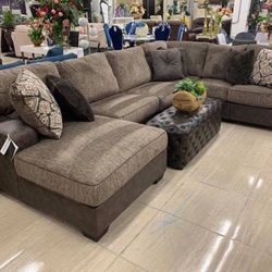 Abalone Chocolate LAF or RAF Sectional / couch /Living room set