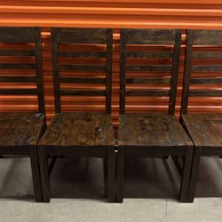 Set Of 4 Gorgeous World Market Hardwood Chairs