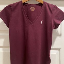 wmns sz XS Polo Ralph Lauren Burgundy T-shirt