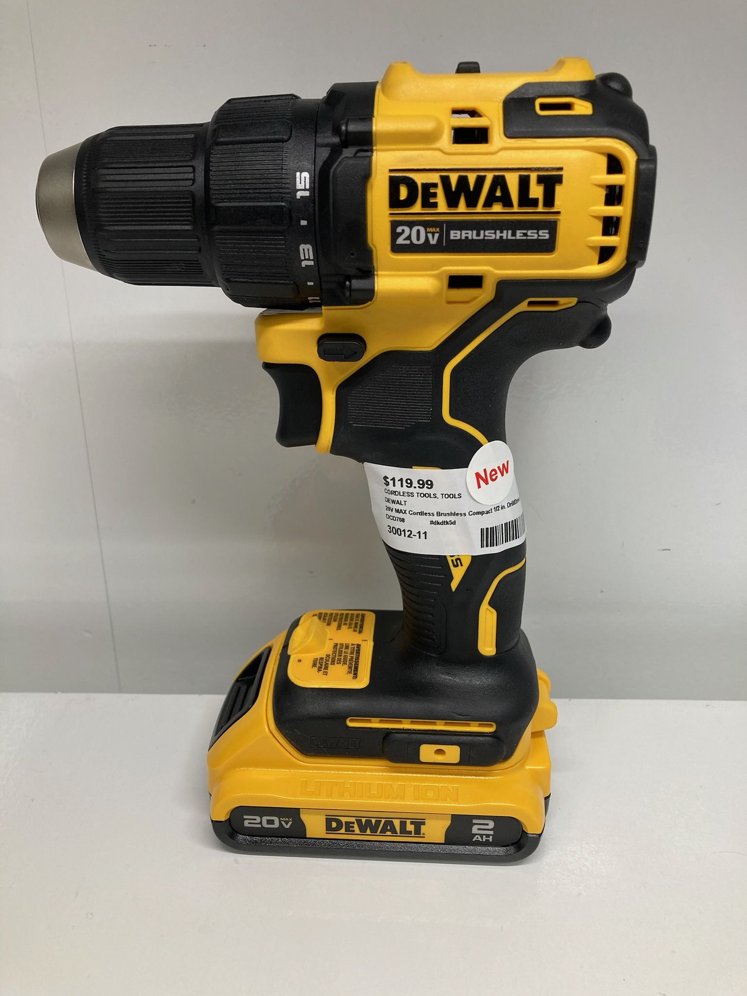 DEWALT DCD708 ATOMIC 20V MAX Brushless Cordless 1/2" Drill/Driver