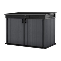 Durable Resin Plastic Storage Shed with Flooring Grey