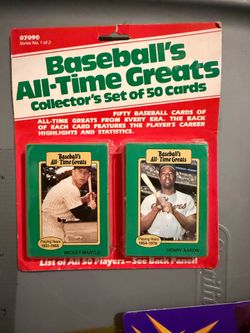 1987 Hygrade Baseball’s All-Time Greats Collectors Set of 50 Cards  Mickey Mantle, Babe Ruth