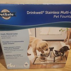 BRAND NEW PETSAFE DRINKWELL STAINLESS MULTI-PET PET FOUNTAIN