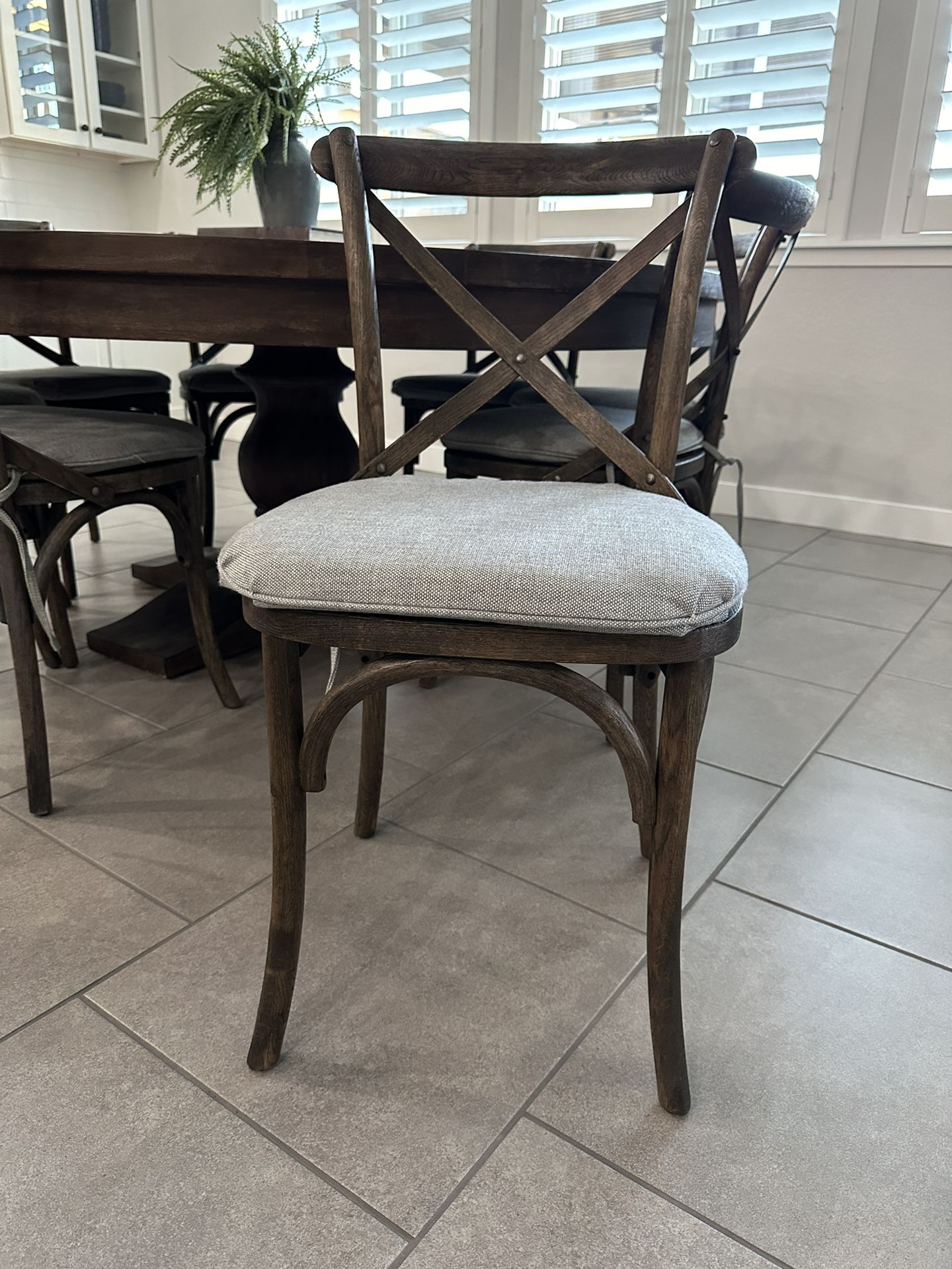 8 Restoration Hardware Madeleine Chairs And Chair Cushions for Sale in