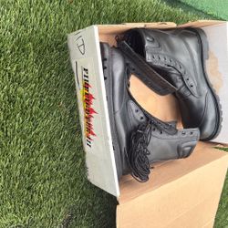 ALL AMERICAN BOOT MFG FIRE FIGHTER STEEL TOE BOOTS MEN SIZE 10 NWOB