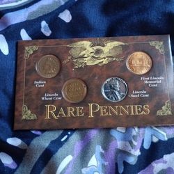 Rare Lincoln Pennies Collection Certificate And Authenticity