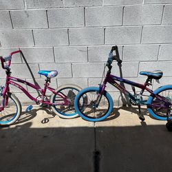 Kids / Teenagers Bikes Bicycles 18inch Rims Both Ready To Ride New Inner Tubes Pedal Brakes And Hand Brakes 